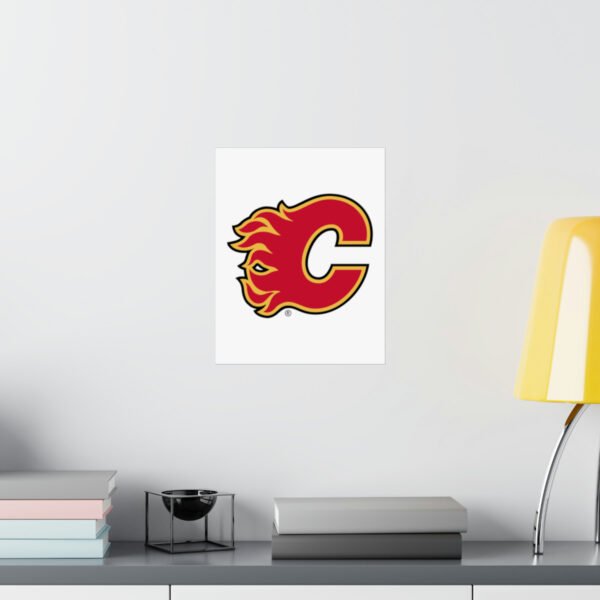 NHL Team Logos Calgary Flames Painting Bedroom Living Room Wall Art Décor Matte Vertical Posters