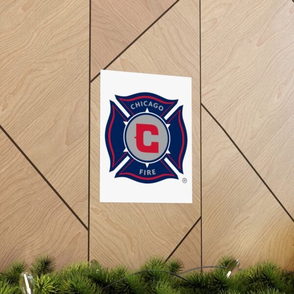 MLS Team Logos Chicago Fire FC Painting Bedroom Living Room Wall Art Décor Matte Vertical Posters