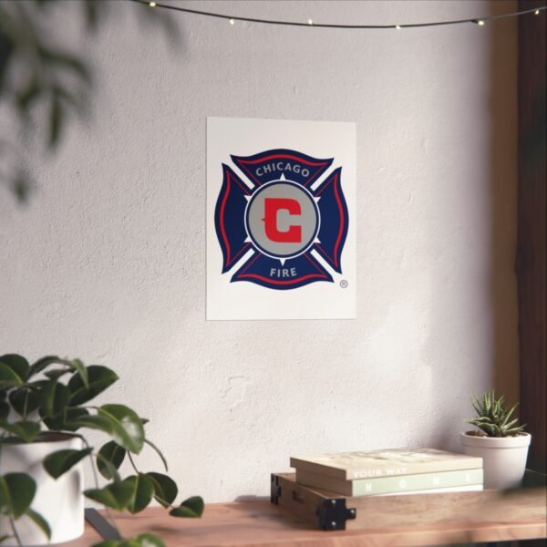 MLS Team Logos Chicago Fire FC Painting Bedroom Living Room Wall Art Décor Matte Vertical Posters