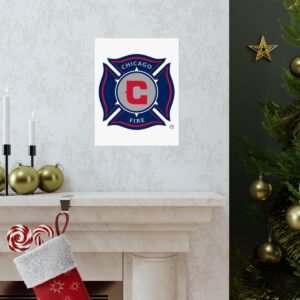 MLS Team Logos Chicago Fire FC Painting Bedroom Living Room Wall Art Décor Matte Vertical Posters