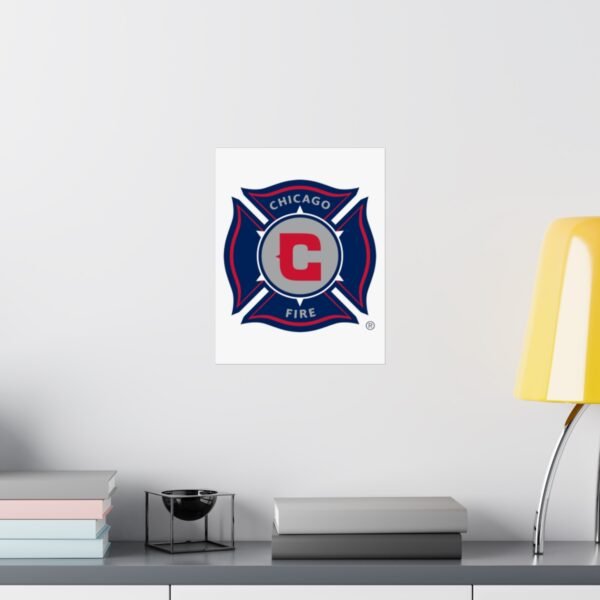 MLS Team Logos Chicago Fire FC Painting Bedroom Living Room Wall Art Décor Matte Vertical Posters