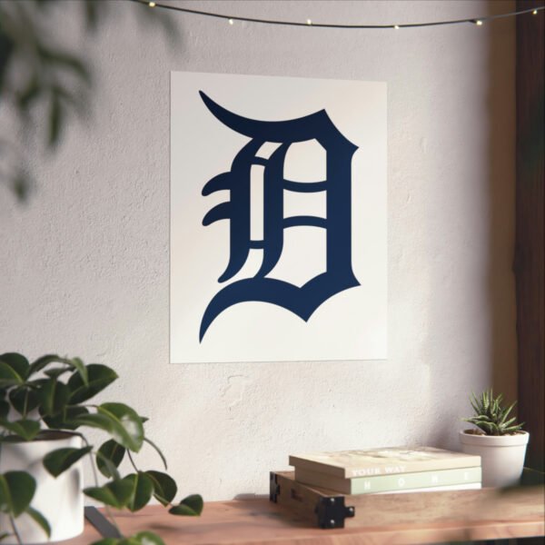 MLB Team Logos Detroit Tigers Painting Bedroom Living Room Wall Art Décor Matte Vertical Posters
