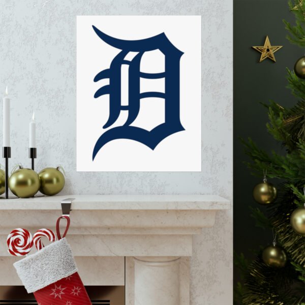 MLB Team Logos Detroit Tigers Painting Bedroom Living Room Wall Art Décor Matte Vertical Posters
