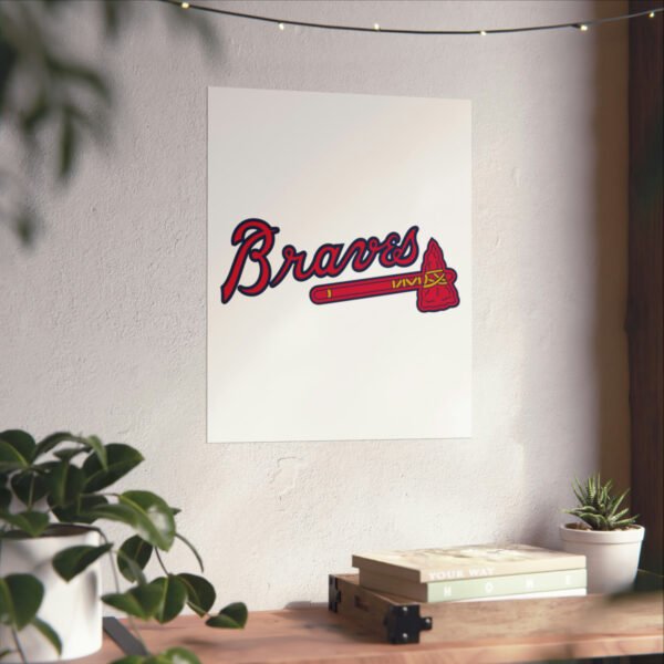 MLB Team Logos Atlanta Braves Painting Bedroom Living Room Wall Art Décor Matte Vertical Posters