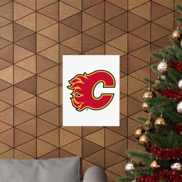 NHL Team Logos Calgary Flames Painting Bedroom Living Room Wall Art Décor Matte Vertical Posters