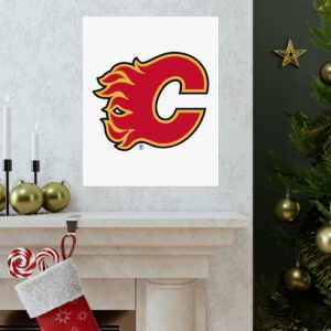 NHL Team Logos Calgary Flames Painting Bedroom Living Room Wall Art Décor Matte Vertical Posters