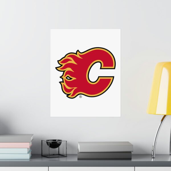 NHL Team Logos Calgary Flames Painting Bedroom Living Room Wall Art Décor Matte Vertical Posters
