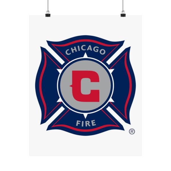 MLS Team Logos Chicago Fire FC Painting Bedroom Living Room Wall Art Décor Matte Vertical Posters