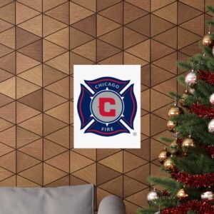 MLS Team Logos Chicago Fire FC Painting Bedroom Living Room Wall Art Décor Matte Vertical Posters