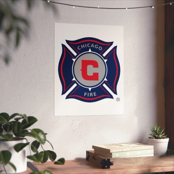 MLS Team Logos Chicago Fire FC Painting Bedroom Living Room Wall Art Décor Matte Vertical Posters