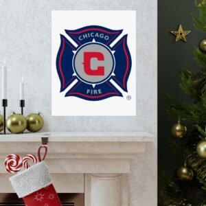 MLS Team Logos Chicago Fire FC Painting Bedroom Living Room Wall Art Décor Matte Vertical Posters