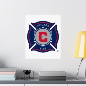 MLS Team Logos Chicago Fire FC Painting Bedroom Living Room Wall Art Décor Matte Vertical Posters