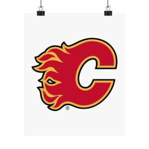 NHL Team Logos Calgary Flames Painting Bedroom Living Room Wall Art Décor Matte Vertical Posters