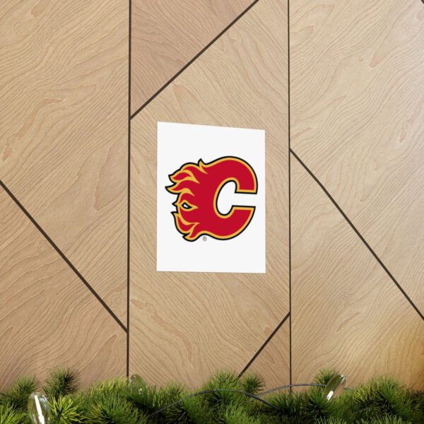 NHL Team Logos Calgary Flames Painting Bedroom Living Room Wall Art Décor Matte Vertical Posters