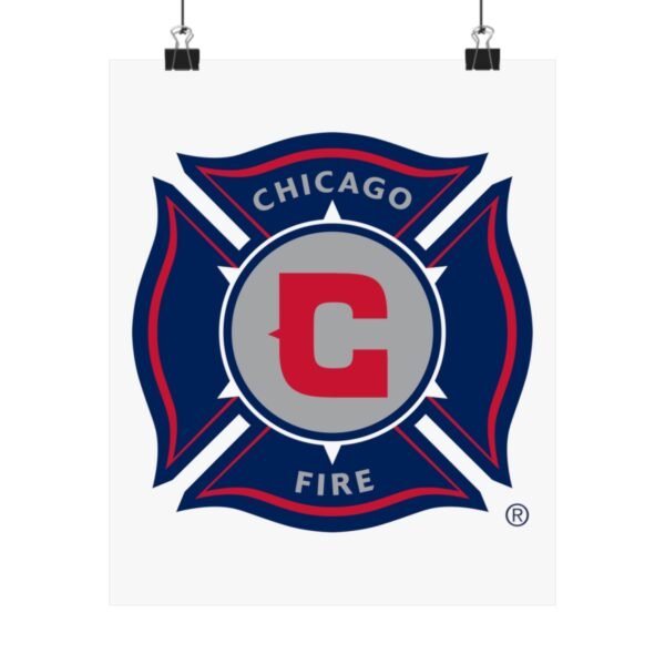 MLS Team Logos Chicago Fire FC Painting Bedroom Living Room Wall Art Décor Matte Vertical Posters