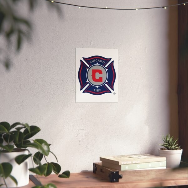 MLS Team Logos Chicago Fire FC Painting Bedroom Living Room Wall Art Décor Matte Vertical Posters