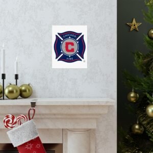 MLS Team Logos Chicago Fire FC Painting Bedroom Living Room Wall Art Décor Matte Vertical Posters