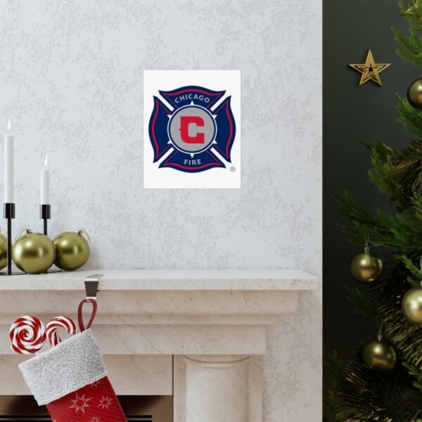 MLS Team Logos Chicago Fire FC Painting Bedroom Living Room Wall Art Décor Matte Vertical Posters