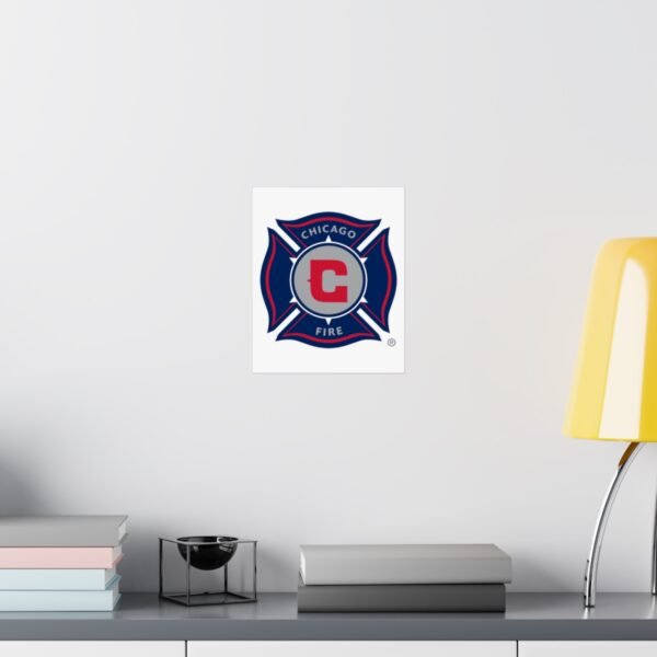 MLS Team Logos Chicago Fire FC Painting Bedroom Living Room Wall Art Décor Matte Vertical Posters