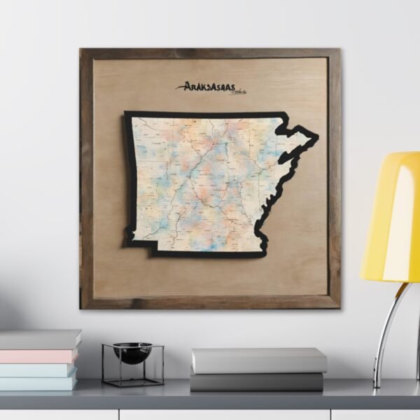 Arkansas Canvas Gallery Wraps &#8211; Arkansas Bedroom Home Office Living Room Wall Decor Canvas Art &#8211; Housewarming Gifts &#8211; AR New Home Gifts