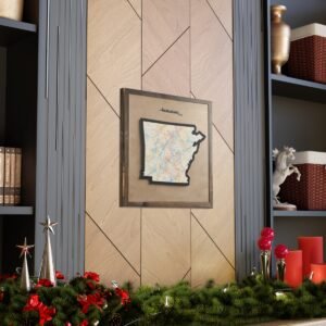 Arkansas Canvas Gallery Wraps &#8211; Arkansas Bedroom Home Office Living Room Wall Decor Canvas Art &#8211; Housewarming Gifts &#8211; AR New Home Gifts