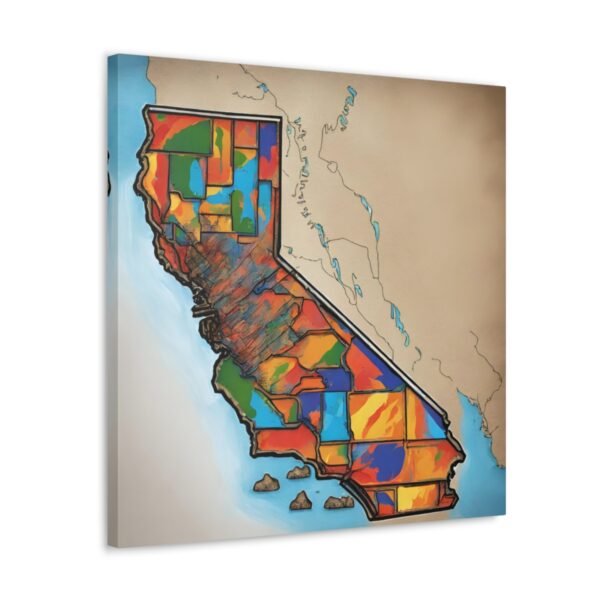 California Canvas Gallery Wraps &#8211; California Office Bedroom Home Living Room Wall Decor Canvas Art &#8211; Housewarming Gifts &#8211; CA New Home Gifts