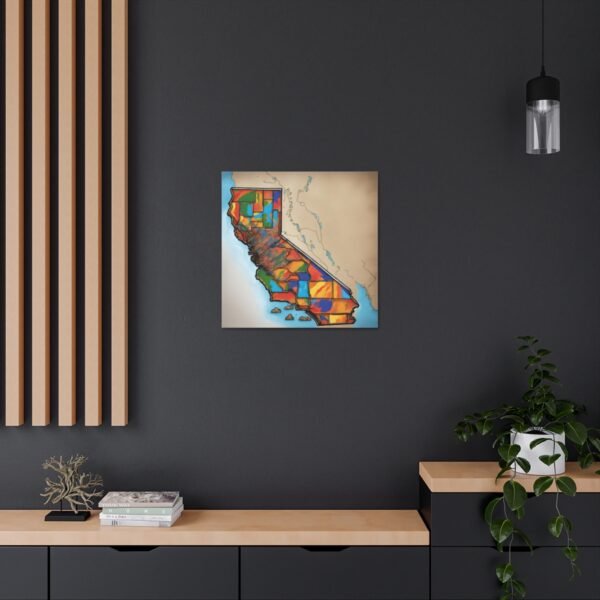 California Canvas Gallery Wraps &#8211; California Office Bedroom Home Living Room Wall Decor Canvas Art &#8211; Housewarming Gifts &#8211; CA New Home Gifts