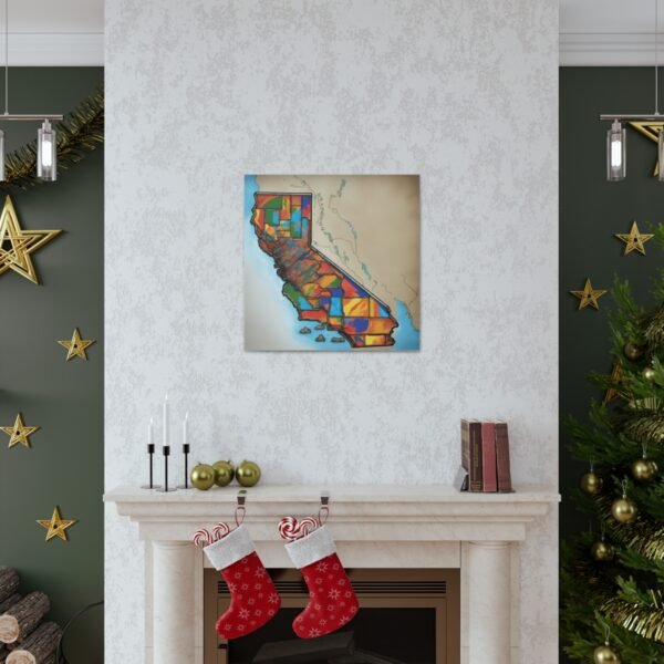 California Canvas Gallery Wraps &#8211; California Office Bedroom Home Living Room Wall Decor Canvas Art &#8211; Housewarming Gifts &#8211; CA New Home Gifts