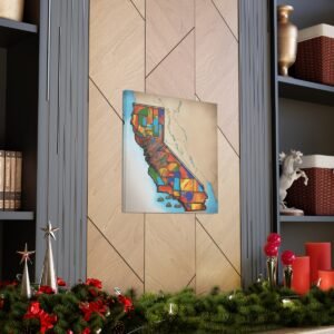 California Canvas Gallery Wraps &#8211; California Office Bedroom Home Living Room Wall Decor Canvas Art &#8211; Housewarming Gifts &#8211; CA New Home Gifts