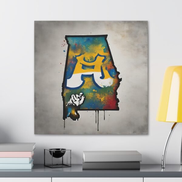 Alabama Canvas Gallery Wraps &#8211; Alabama Office Bedroom Home Living Room Wall Decor Canvas Art &#8211; Housewarming Gifts &#8211; AL New Home Gifts