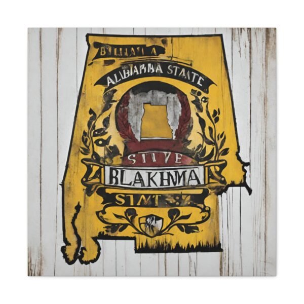Alabama Canvas Gallery Wraps &#8211; Alabara Home Office Bedroom Living Room Wall Decor Canvas Art &#8211; Housewarming Gifts &#8211; AL New Home Gifts
