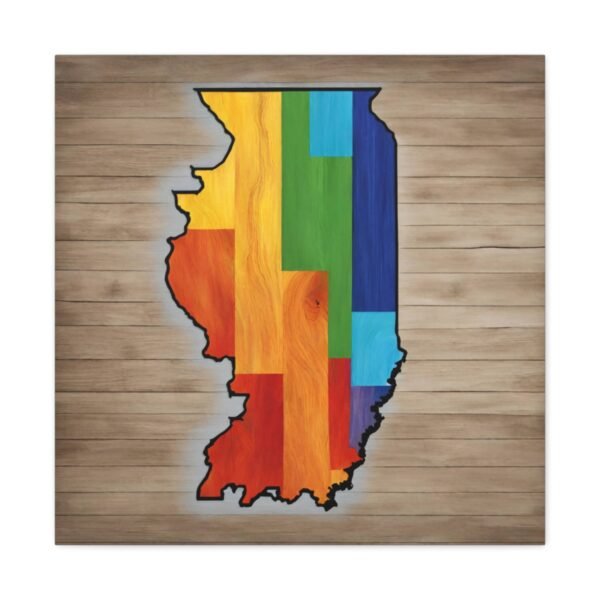 Illinois Canvas Gallery Wraps &#8211; Illinois Bedroom Office Living Room Home Wall Decor Canvas Art &#8211; Housewarming Gifts &#8211; IL New Home Gifts