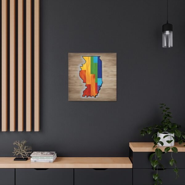 Illinois Canvas Gallery Wraps &#8211; Illinois Bedroom Office Living Room Home Wall Decor Canvas Art &#8211; Housewarming Gifts &#8211; IL New Home Gifts