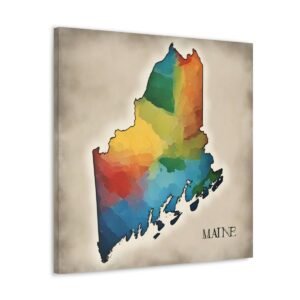 Maine Canvas Gallery Wraps &#8211; Maine Bedroom Office Living Room Home Wall Decor Canvas Art &#8211; Housewarming Gifts &#8211; ME New Home Gifts