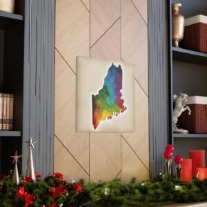 Maine Canvas Gallery Wraps &#8211; Maine Bedroom Living Room Home Office Wall Decor Canvas Art &#8211; Housewarming Gifts &#8211; ME New Home Gifts