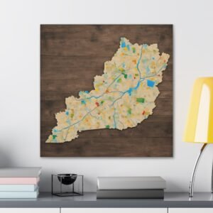 Kentucky Canvas Gallery Wraps &#8211; Kentucky Bedroom Home Office Living Room Wall Decor Canvas Art &#8211; Housewarming Gifts &#8211; KY New Home Gifts