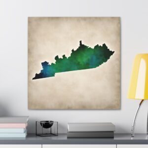 Kentucky Canvas Gallery Wraps &#8211; Kentucky Living Room Home Office Bedroom Wall Decor Canvas Art &#8211; Housewarming Gifts &#8211; KY New Home Gifts