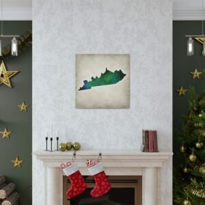 Kentucky Canvas Gallery Wraps &#8211; Kentucky Living Room Home Office Bedroom Wall Decor Canvas Art &#8211; Housewarming Gifts &#8211; KY New Home Gifts