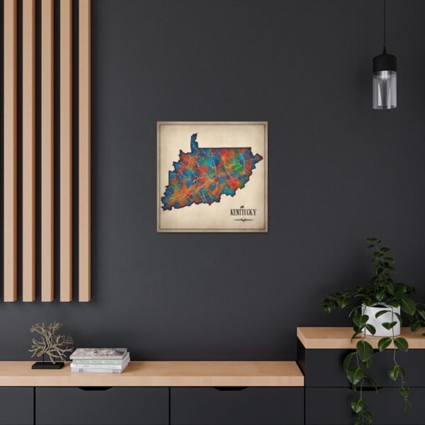 Kentucky Canvas Gallery Wraps &#8211; Kentucky Home Office Bedroom Living Room Wall Decor Canvas Art &#8211; Housewarming Gifts &#8211; KY New Home Gifts