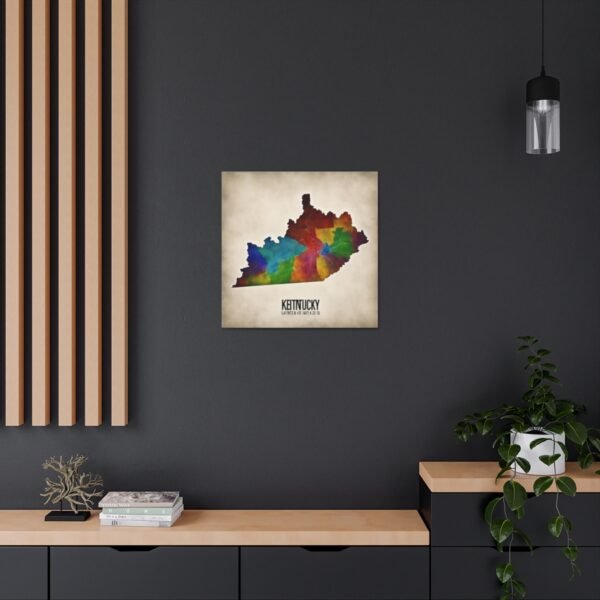 Kentucky Canvas Gallery Wraps &#8211; Kentucky Home Bedroom Living Room Office Wall Decor Canvas Art &#8211; Housewarming Gifts &#8211; KY New Home Gifts