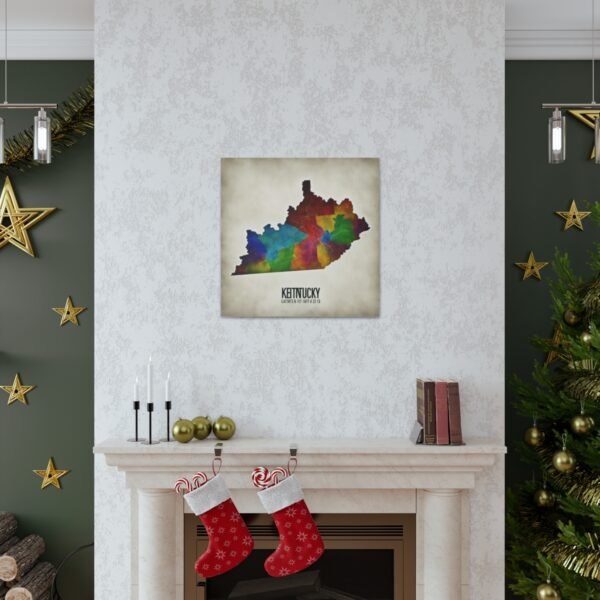 Kentucky Canvas Gallery Wraps &#8211; Kentucky Home Bedroom Living Room Office Wall Decor Canvas Art &#8211; Housewarming Gifts &#8211; KY New Home Gifts