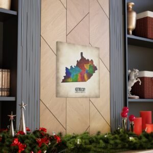 Kentucky Canvas Gallery Wraps &#8211; Kentucky Home Bedroom Living Room Office Wall Decor Canvas Art &#8211; Housewarming Gifts &#8211; KY New Home Gifts