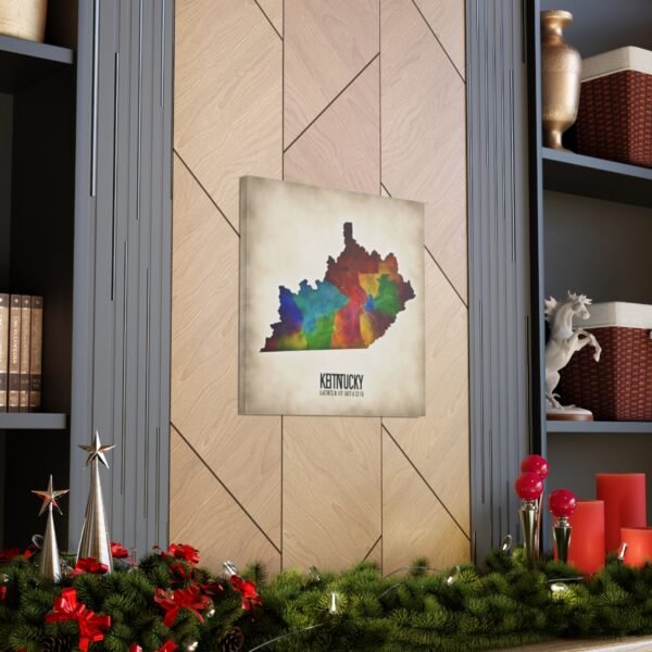 Kentucky Canvas Gallery Wraps &#8211; Kentucky Home Bedroom Living Room Office Wall Decor Canvas Art &#8211; Housewarming Gifts &#8211; KY New Home Gifts