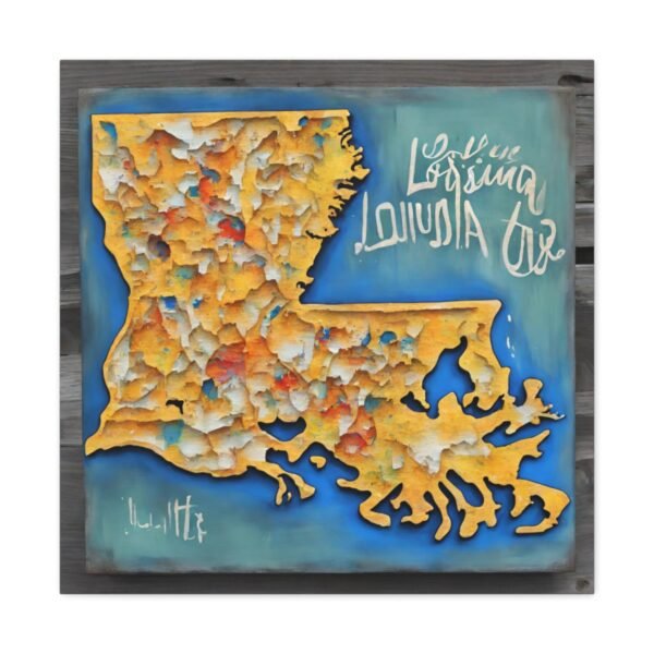 Louisiana Canvas Gallery Wraps &#8211; Louisiana Home Bedroom Office Living Room Wall Decor Canvas Art &#8211; Housewarming Gifts &#8211; LA New Home Gifts