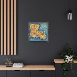 Louisiana Canvas Gallery Wraps &#8211; Louisiana Home Bedroom Office Living Room Wall Decor Canvas Art &#8211; Housewarming Gifts &#8211; LA New Home Gifts