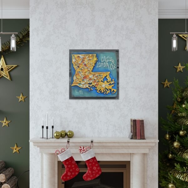 Louisiana Canvas Gallery Wraps &#8211; Louisiana Home Bedroom Office Living Room Wall Decor Canvas Art &#8211; Housewarming Gifts &#8211; LA New Home Gifts