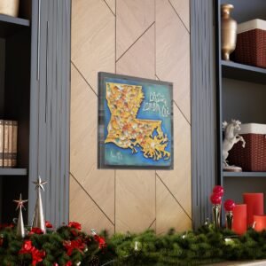 Louisiana Canvas Gallery Wraps &#8211; Louisiana Home Bedroom Office Living Room Wall Decor Canvas Art &#8211; Housewarming Gifts &#8211; LA New Home Gifts