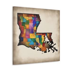 Louisiana Canvas Gallery Wraps &#8211; Louisiana Home Office Bedroom Living Room Wall Decor Canvas Art &#8211; Housewarming Gifts &#8211; LA New Home Gifts