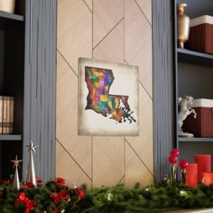 Louisiana Canvas Gallery Wraps &#8211; Louisiana Home Office Bedroom Living Room Wall Decor Canvas Art &#8211; Housewarming Gifts &#8211; LA New Home Gifts