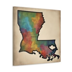 Louisiana Canvas Gallery Wraps &#8211; Louisiana Home Bedroom Living Room Office Wall Decor Canvas Art &#8211; Housewarming Gifts &#8211; LA New Home Gifts